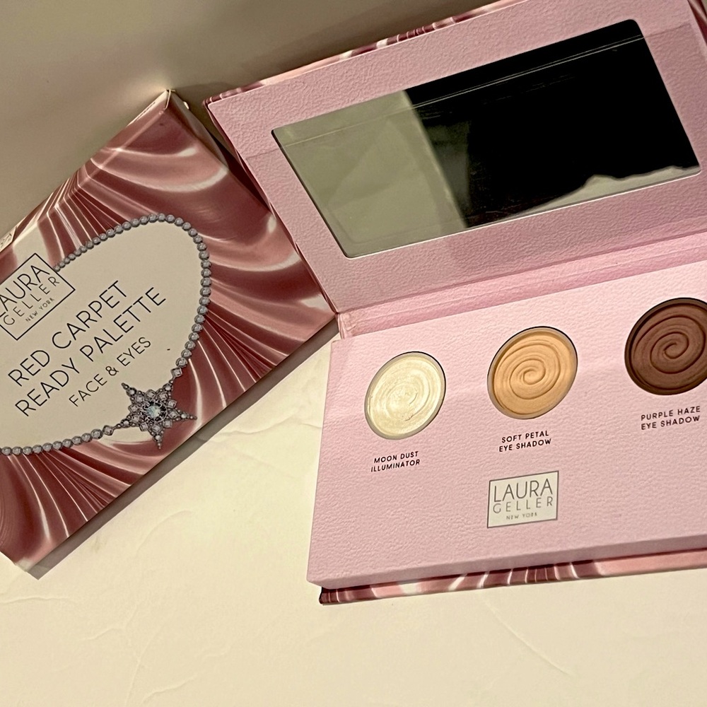 Laura Geller Red Carpet Ready Face Eyes Palette Highlighter Illuminator Luxe